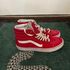 Vans Men’s 11.5 Red hightop sneakers tennis shoes Mens